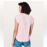 Lululemon  For the Run Short Sleeve (White) size 4 Photo 2