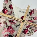 Fame and Partners  Dress‎ Womens 12 White Pink Beckman Floral Georgette Photo 6