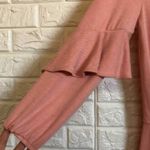 Halston dress with trapunto flounce‎ sleeve blush dress Women’s Size L New w/tag Pink Size L Photo 3