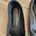 Ecco  black leather simpil loafer white rubber sole Photo 1