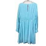Torrid Baby Blue Gauze Long Sleeve Flare Skater Dress Size 2X Pockets Photo 7