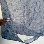 Gap Vintage 90s Blue Sheer Floral Long Skirt  Photo 2