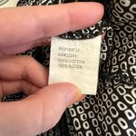 Anthropologie  Tiny Pants L Black White Print‎ Cotton Boho Cuffed Cropped Photo 11