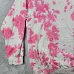H&M  Smiley Collaboration Positive Pullover Hoodie Women's Size Large Tye Dye Photo 3