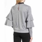 Chelsea28 Chealsea28 Gray Ruffle Bell Sleeve Sweatshirt Photo 1