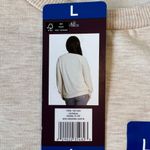 Gloria Vanderbilt Oatmeal Floral Lace Shoulder Sweater Photo 3