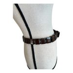 Vintage Brown /Black Wooded Bead Fashion Belt Photo 2