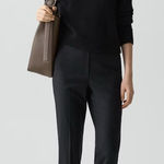 Theory  Sleek Flannel Treeca Pull On Pant In Black Photo 0