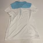 Nike  Dri-FIT Gingham Polo Small White/Clearwater Photo 5