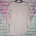 Sigrid Olsen  PALE PINK 100% LINEN LONG LINE TUNIC POCKET TOP SMALL OVERSIZED Photo 1