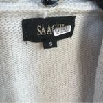 SAACHI Cropped Flower Squiggle Cardigan from Anthropologie Size Small White Photo 5