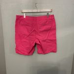 BONOBOS Pink Cotton Flat Front Shorts Women's Size 33 Photo 2