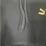 Puma Black & Gold Long Sleeve Hooded Casual Pullover Sweatshirt Women Sz M Photo 4