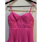 Lulus Cascading Crush Hot Pink Tiered Bustier Midi, #1884956, Size Medium HOCO Photo 3