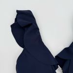 Robin Piccone Ava Bikini Top Size Extra Small NEW Ruffle Tie Swim Navy NWOT Photo 7