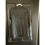 Affliction  Black Distressed Back Cut-Outs Mesh Sweatshirt Size XL Photo 9