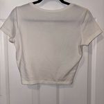 Wild Fable  Cream Fitted Crop T-Shirt Photo 1