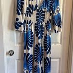 Blue and White Patterned Maxi Romper Size L Photo 1