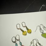 Bead Dangle Drop Pierced Earrings Lot Of 5 Beaded Green Orange Yellow Etc Photo 11