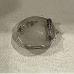 VTG Silver Tone Mother Of Pearl Brooch Pin With Hook Wedding Party Anniversary White Photo 7