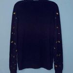 Saks Fifth Avenue Cashmere Bejeweled Crew Neck Sweater Size Medium Photo 4