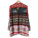 Johnny Was Floral Print Bohemian Style Multicolor Cupra Rayon Blouse Size Medium Photo 2