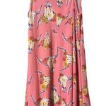 Simply Southern  small sleeveless trapeze dress pink cow skulls purple tassels Photo 1