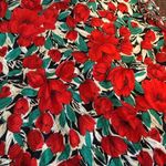 ZARA red flowers daisy print blouse shirt tee top long sleeve off shoulders sz S Photo 2