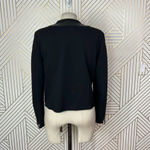 Diane Von Furstenberg  Marc‎ Leather Trim Blazer Jacket Black Size 10 Photo 7