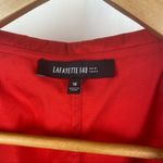Lafayette 148  Red Sleeveless Button Up Top 16 Photo 2