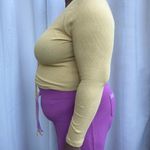 O'Neill Yellow Long sleeve top, ruched long sleeved shirt Photo 4