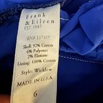 Frank & Eileen  Kinsale Trouser Pants Women’s 6 Blue Crop Linen Blend Photo 6