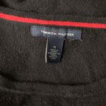 Tommy Hilfiger Knit Bow Sweater M Black Pullover Crewneck Stretch Photo 5