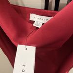 Topshop NWT  red satin feel ruched side slip dress us 2 Photo 2