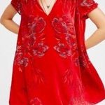 Free People  Acting Single Velvet Burnout Mini Dress
Babydoll Size Small Photo 0