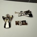 Angel / Noel Christmas Holiday Lot Of 3 Brooch Pin Angels 1 LC Gold Photo 0