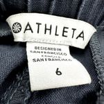 Athleta Voyager Linen Shorts Textured Adjustable Strap Pockets High Rise Blue 6 Photo 2