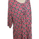 Boden Cream With Pink, Purple, & Black Polka Dots Ruffle Placard Size 20 Dress. Pink Photo 1