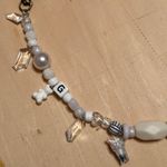 Handmade White Beaded Charms Bag Chain Photo 5