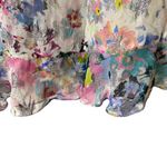 Rococo Sand NWTS Leila Silver Metallic Pink Blue Ruffle Mini Dress size large Photo 7