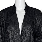 Chico's  Blazer Womens Large Black Lace Print Jacket Jeweled Button Party‎ Casual Photo 4