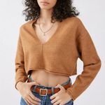 Size Large BDG Valeria V-Neck Cropped Sweater Photo 0