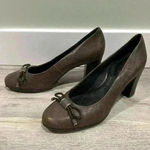 Geox  Respira High Heels Annya Leather Shoes Brown Pumps Size EU 39.5 US 9 Photo 5