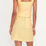 Old Navy  High-Waisted Linen-Blend Mini Skirt Sweet Butter Yellow Set Piece Photo 2