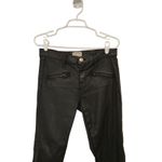 Current/Elliott  The Soho Zip Stiletto Skinny Jeans Mid Rise Black Coated Size 28 Photo 2