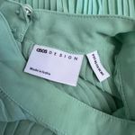 ASOS  DESIGN Mint Green Pleated Chiffon Midi Dress Size 6 Mock Neck Wedding Guest Photo 1