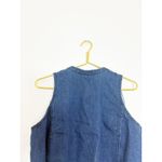 Anthropologie  Pilcro Sleeveless Denim Cropped Tank Medium Tie Bow Back Preppy Photo 4