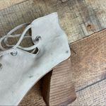 Vince Camuto NEW 8.5 Nahara Beige Suede Lace-up Sandal Block Chunky Heel Photo 7