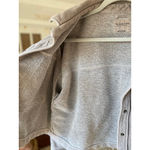 Abercrombie & Fitch Abercrombie Fitch Garment Dyed Cropped Jacket L Buttery Soft Gray Streetwear Photo 3