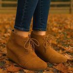 Toms Tom’s Desert Suede Wedge Ankle Boots Photo 0